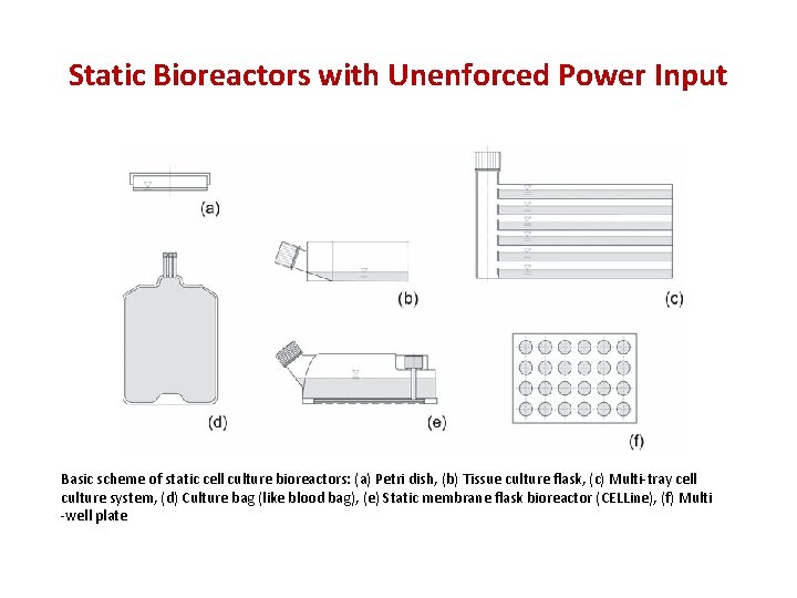 Static Bioreactors with Unenforced Power Input Basic scheme of static cell culture bioreactors: (a)