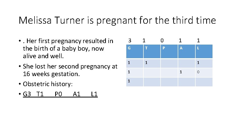 Melissa Turner is pregnant for the third time • . Her first pregnancy resulted