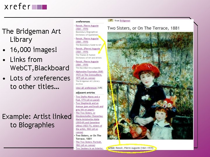 The Bridgeman Art Library • 16, 000 images! • Links from Web. CT, Blackboard