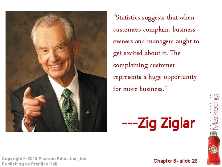 "Statistics suggests that when customers complain, business owners and managers ought to get excited