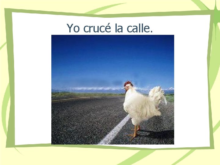 Yo crucé la calle. 