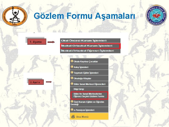 Gözlem Formu Aşamaları Gözlem Formu Aşamaları