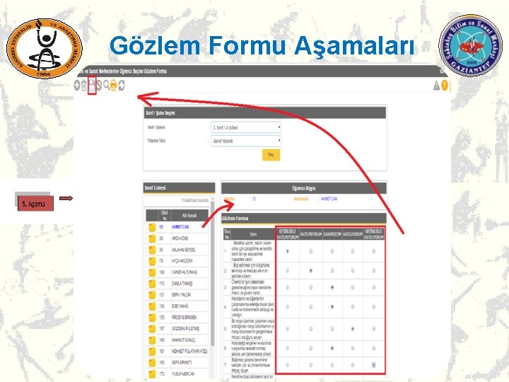 Gözlem Formu Aşamaları Gözlem Formu Aşamaları
