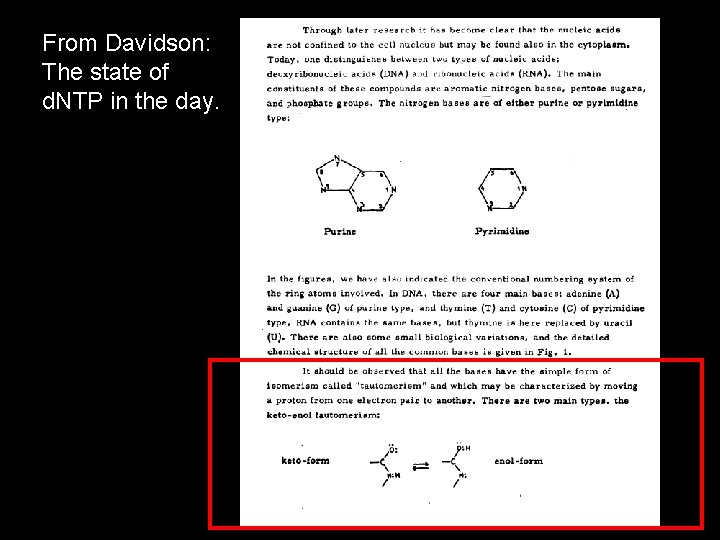From Davidson: The state of d. NTP in the day. 
