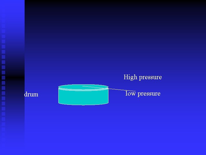 High pressure drum low pressure 