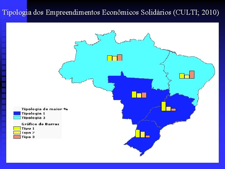 Tipologia dos Empreendimentos Econômicos Solidários (CULTI; 2010) Aspecto: Organização (Grandes regiões) 
