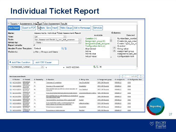 Individual Ticket Report 27 