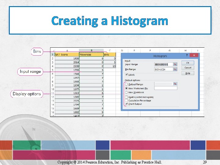 Creating a Histogram Copyright © 2014 Pearson Education, Inc. Publishing as Prentice Hall. 29