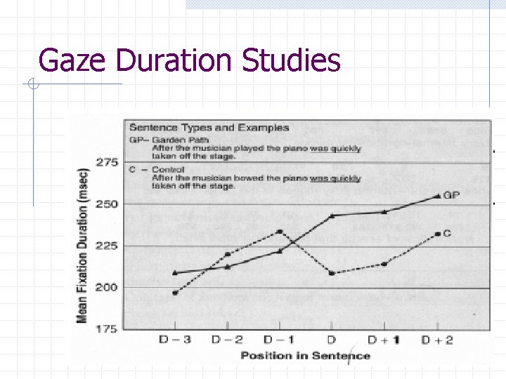 Gaze Duration Studies 