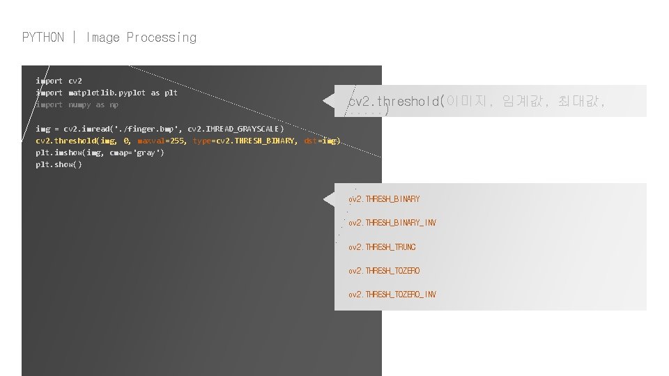 PYTHON | Image Processing import cv 2 import matplotlib. pyplot as plt import numpy