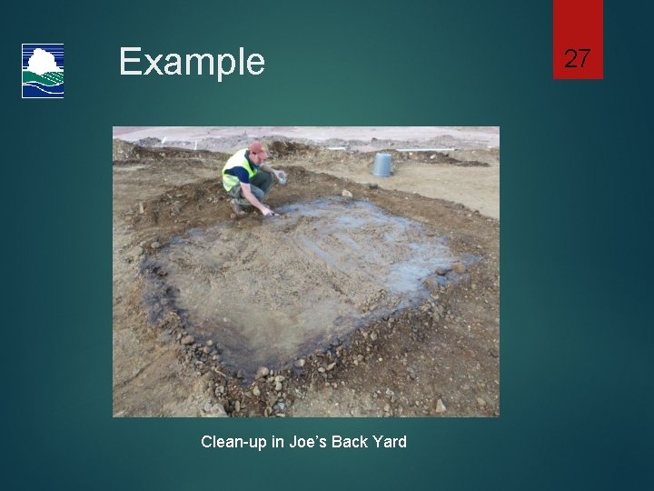 Example Clean-up in Joe’s Back Yard 27 