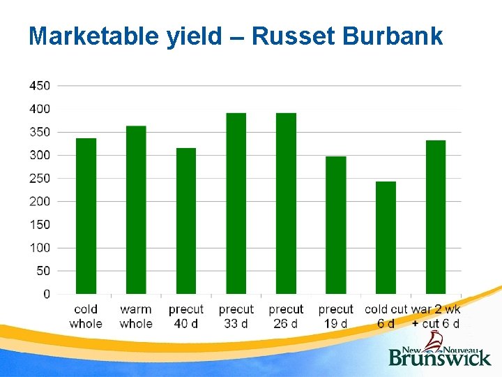 Marketable yield – Russet Burbank 