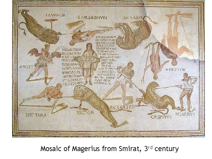 Mosaic of Magerius from Smirat, 3 rd century 