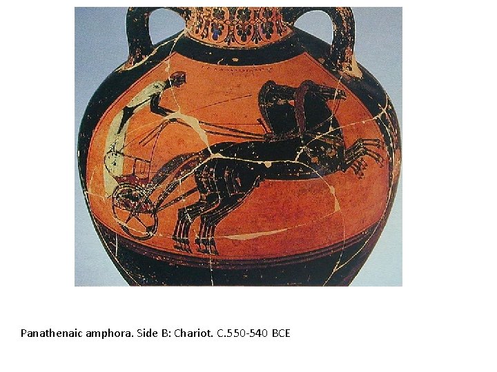 Panathenaic amphora. Side B: Chariot. C. 550 -540 BCE 