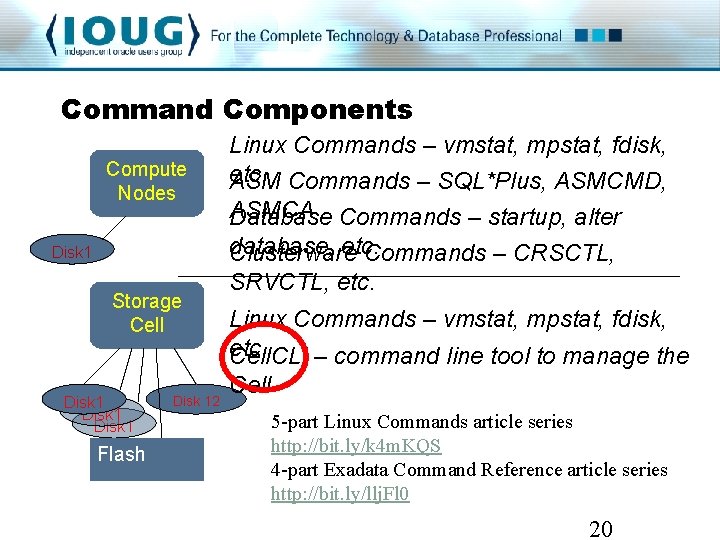Command Components Compute Nodes Disk 1 Storage Cell Disk 1 Flash Disk 12 Linux Command Components Compute Nodes Disk 1 Storage Cell Disk 1 Flash Disk 12 Linux