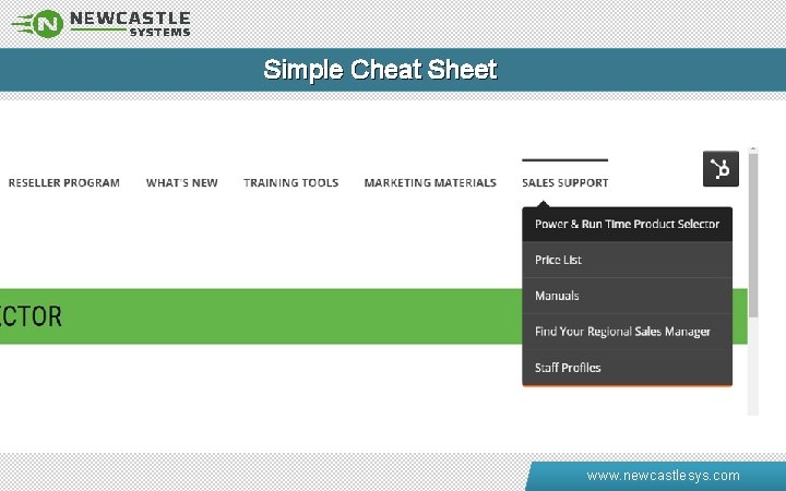Simple Cheat Sheet www. newcastlesys. com 