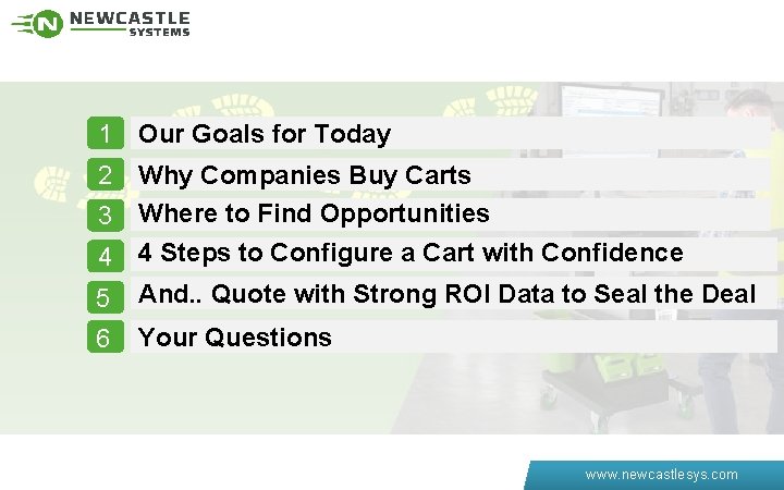 1 Our Goals for Today 2 Why Companies Buy Carts 3 Where to Find