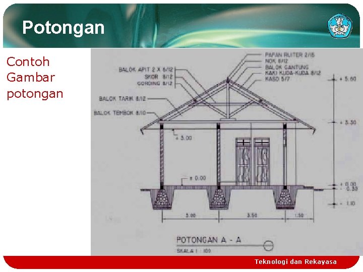 Potongan Contoh Gambar potongan Teknologi dan Rekayasa 