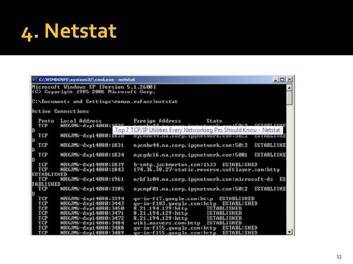 4. Netstat 13 