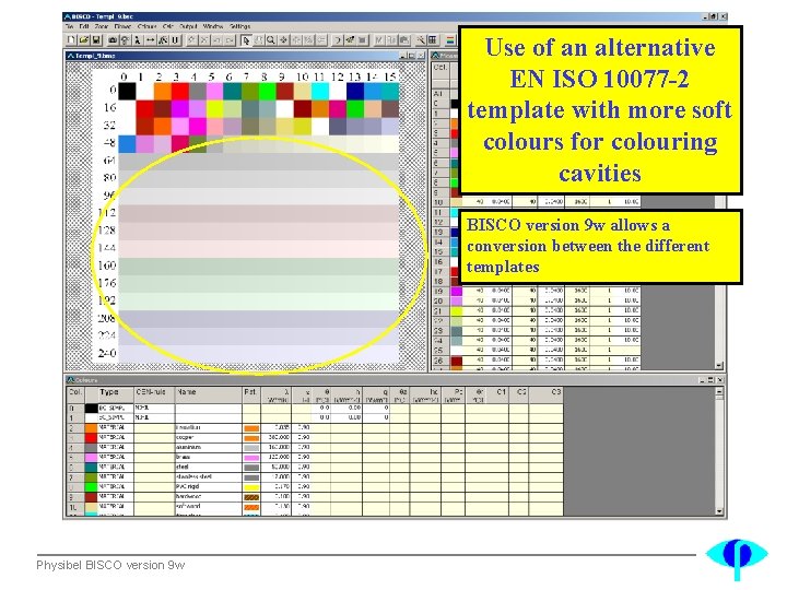 Use of an alternative EN ISO 10077 -2 template with more soft colours for