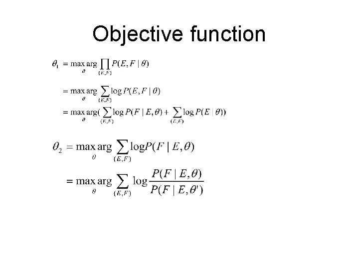 Objective function 