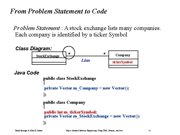 From Problem Statement to Code Pr oblem Statement : A stock exchange lists many