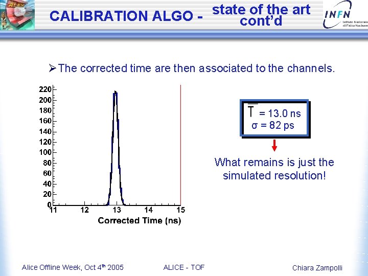 of the art CALIBRATION ALGO - statecont’d ØThe corrected time are then associated to