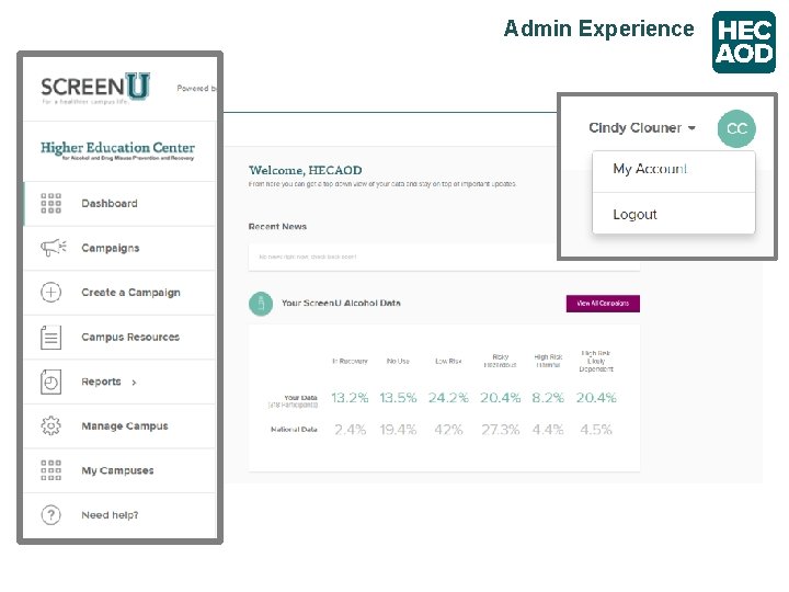 Admin Experience 