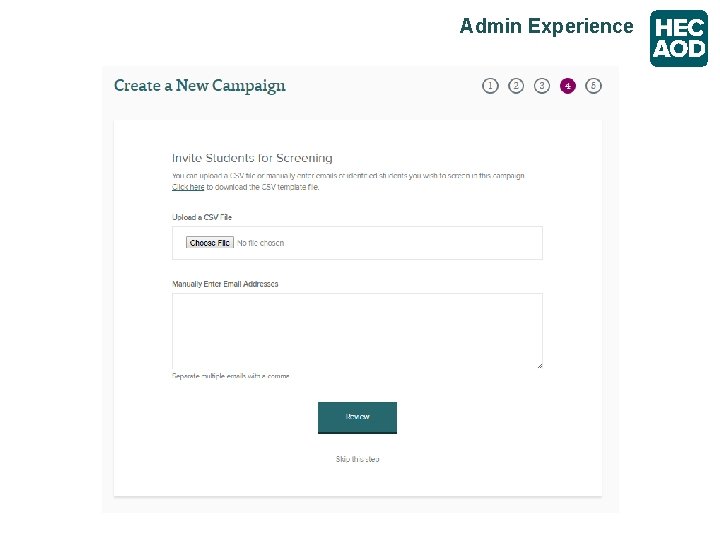 Admin Experience 