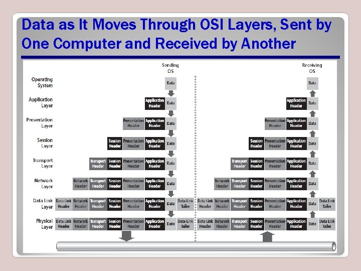 Data as It Moves Through OSI Layers, Sent by One Computer and Received by Data as It Moves Through OSI Layers, Sent by One Computer and Received by