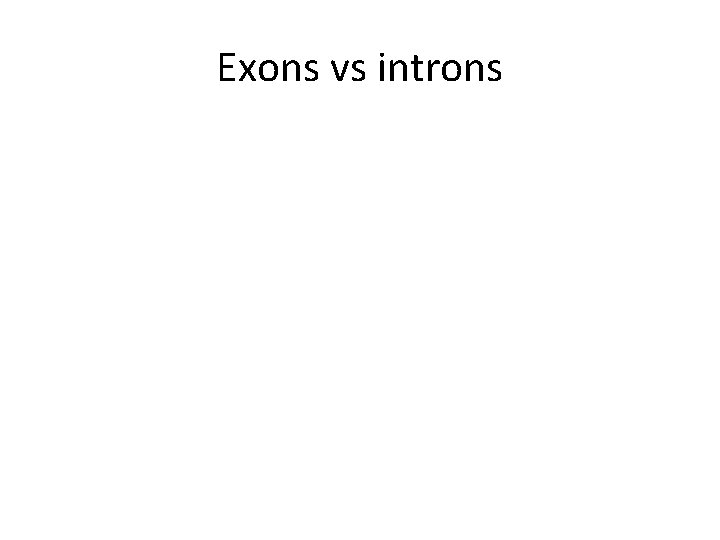 Exons vs introns 