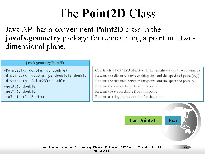 The Point 2 D Class Java API has a conveninent Point 2 D class