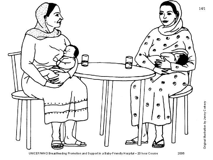 Original illustration by Jenny Corkery 14/1 UNICEF/WHO Breastfeeding Promotion and Support in a Baby-Friendly