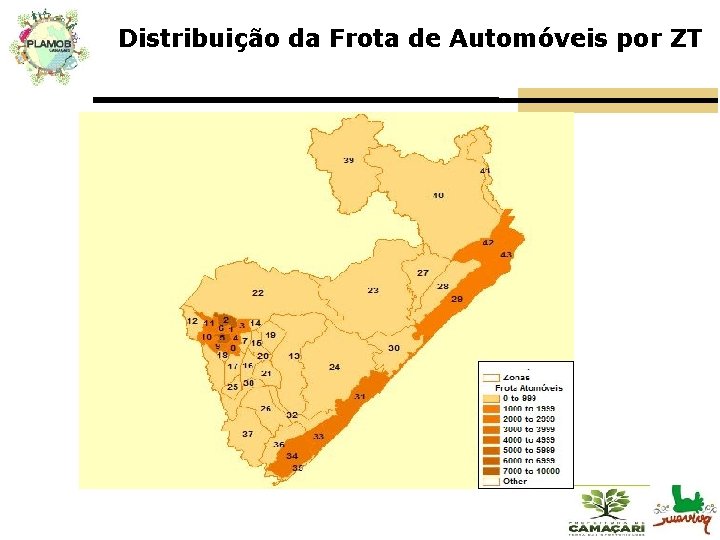 Distribuição da Frota de Automóveis por ZT 