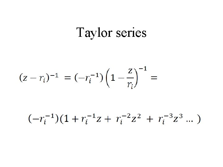 Taylor series 