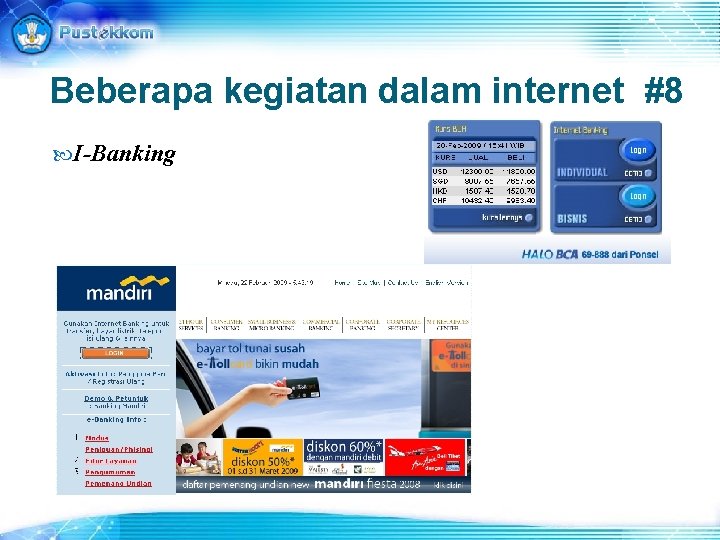 Beberapa kegiatan dalam internet #8 I-Banking 