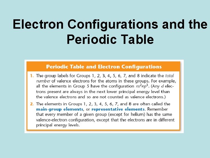 Electron Configurations and the Periodic Table 