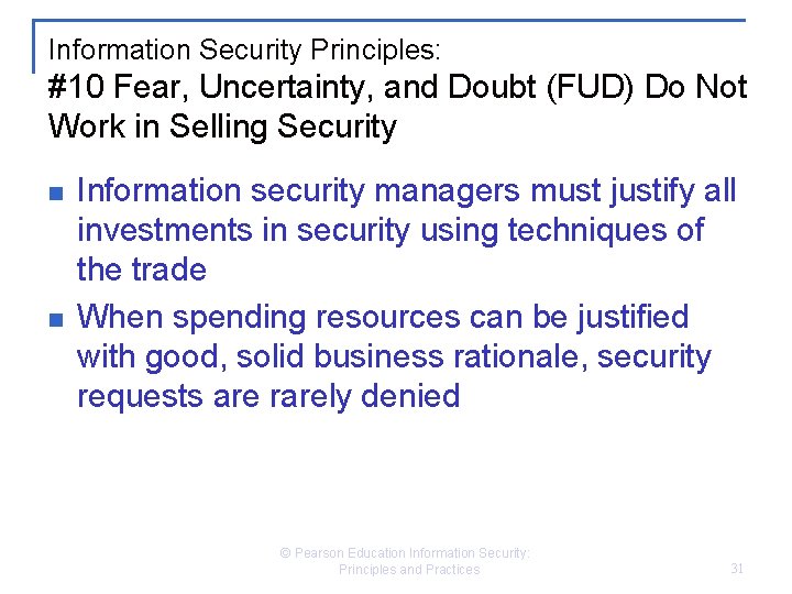 Information Security Principles: #10 Fear, Uncertainty, and Doubt (FUD) Do Not Work in Selling