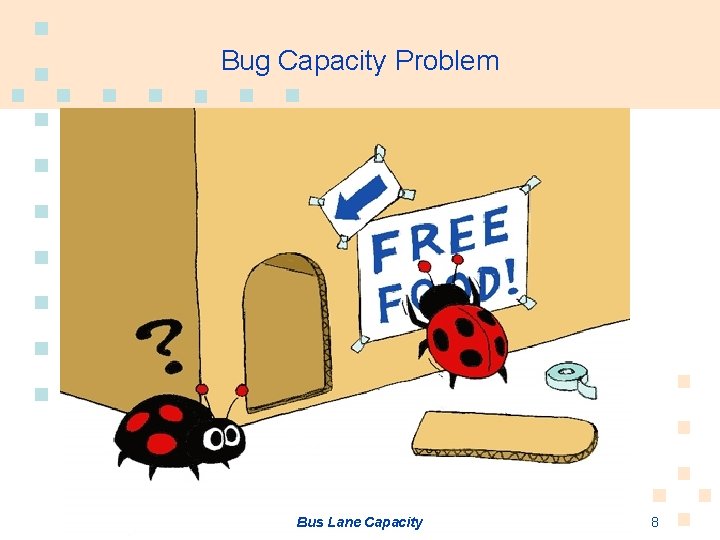 Bug Capacity Problem Bus Lane Capacity 8 