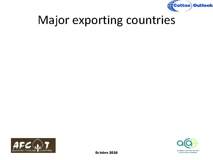 Major exporting countries Octobre 2018 