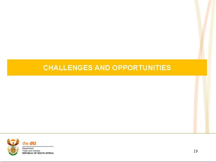 CHALLENGES AND OPPORTUNITIES 19 