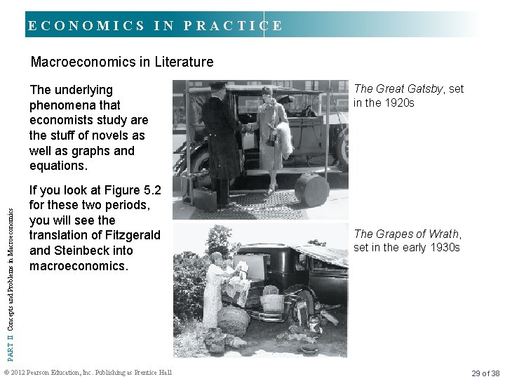 ECONOMICS IN PRACTICE Macroeconomics in Literature PART II Concepts and Problems in Macroeconomics The