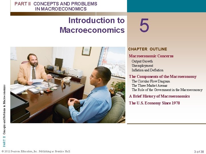 PART II CONCEPTS AND PROBLEMS IN MACROECONOMICS Introduction to Macroeconomics 5 CHAPTER OUTLINE Macroeconomic