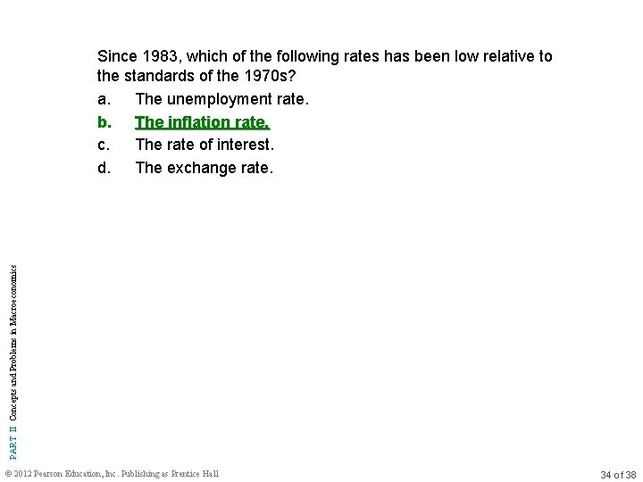 PART II Concepts and Problems in Macroeconomics Since 1983, which of the following rates
