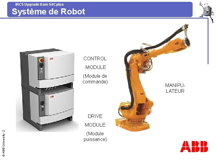 IRC 5 Upgrade from S 4 Cplus Système de Robot CONTROL MODULE (Module de