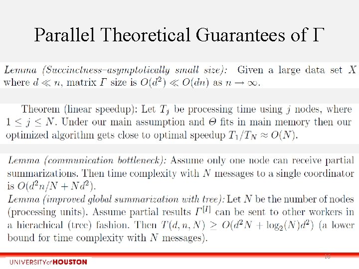 Parallel Theoretical Guarantees of 16 