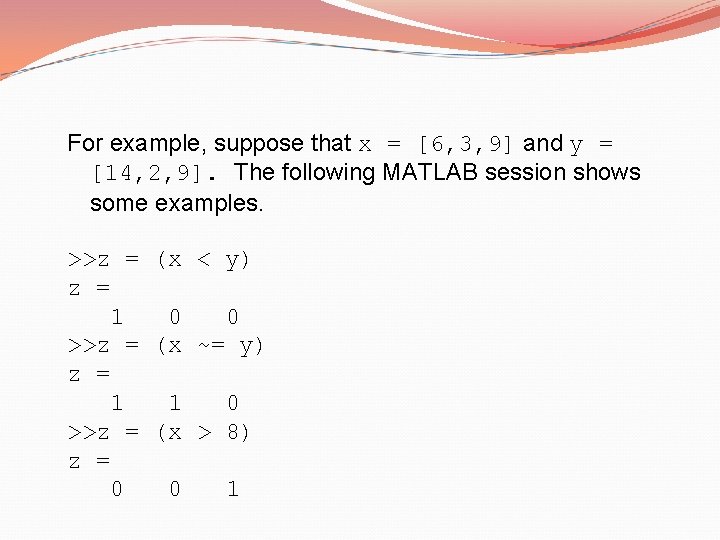 For example, suppose that x = [6, 3, 9] and y = [14, 2,