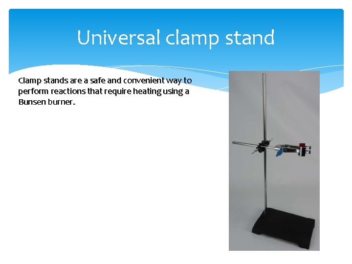 Universal clamp stand Clamp stands are a safe and convenient way to perform reactions