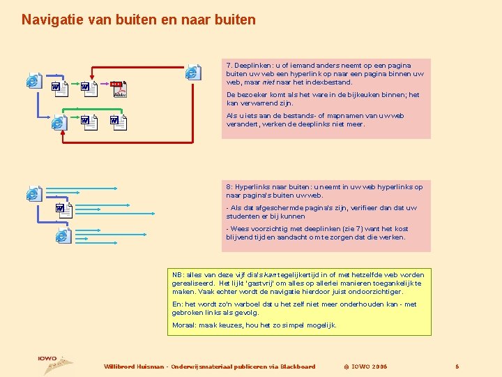 Navigatie van buiten en naar buiten 7. Deeplinken: u of iemand anders neemt op