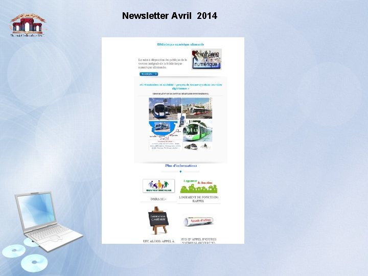 Newsletter Avril 2014 